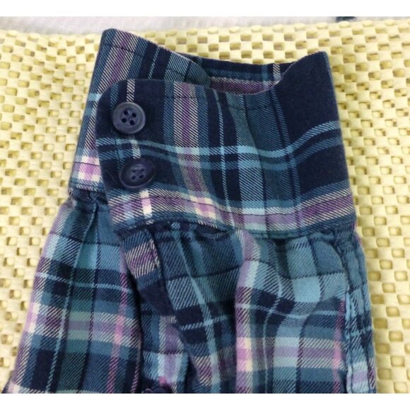 L.L.Bean Mens Plaid Long-Sleeve Button-Up Shirt L Regular Blue/Purple 100% Cotto - Picture 7 of 9